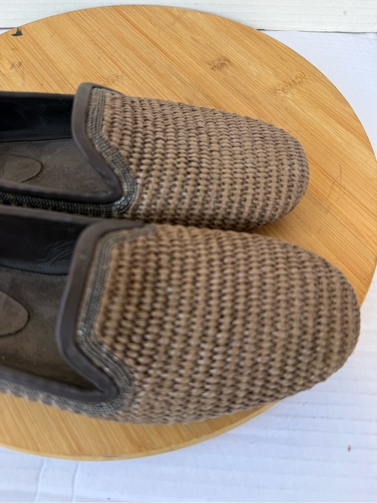 Brunello Cucinelli Brown Techno Raffia Flat Women 38.5 Monili Bead Embellishment main image 6